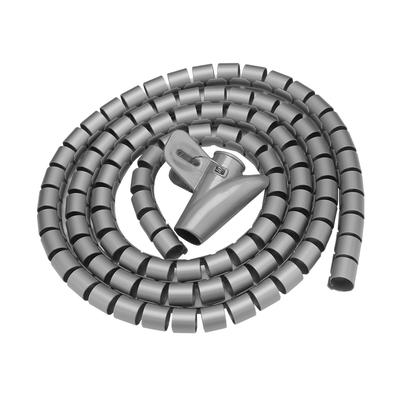 Flexibler Spiralschlauch, Kabel-Organizer, Drahtwicklung, Kabelschutz, Drahtaufbewahrung, silberfarben, 1,5 m x 16 mm