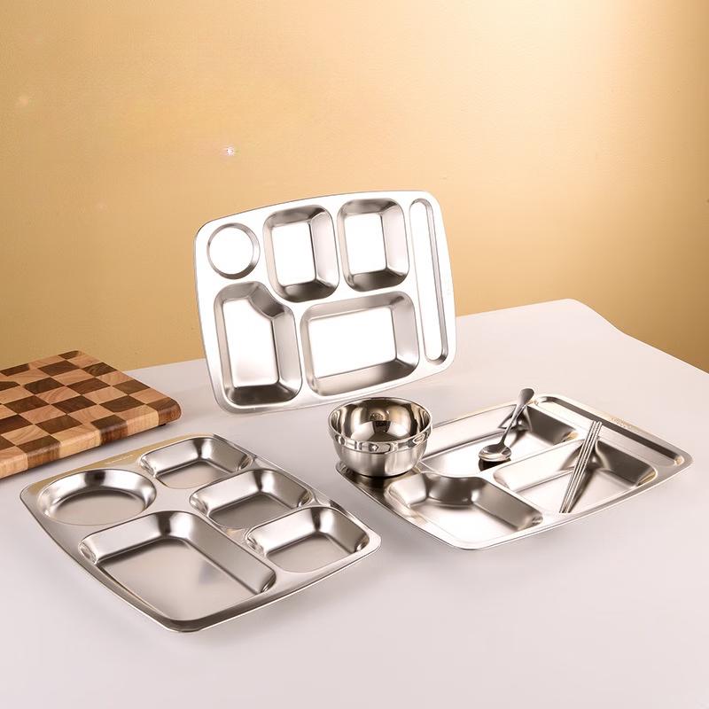 Stainless Steel Divided Meal Tray