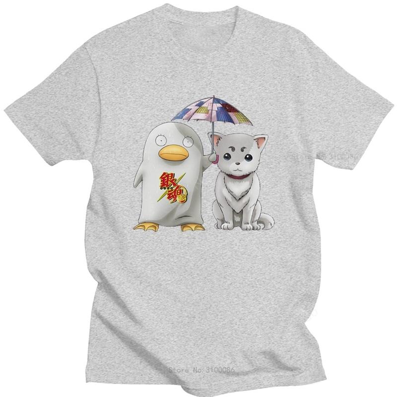 

Kawaii Anime Gintama Tshirt Men Short Sleeves Leisure Elizabeth T-shirt Sadaharu T Shirt O-neck Soft Cotton Tee Tops Clothing 4XL