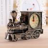 Fashion Personality Lastic Model Clock Retro Nostalgic Locomotive Alarm Clock Decoration Creative Home Gift Alarm Clock