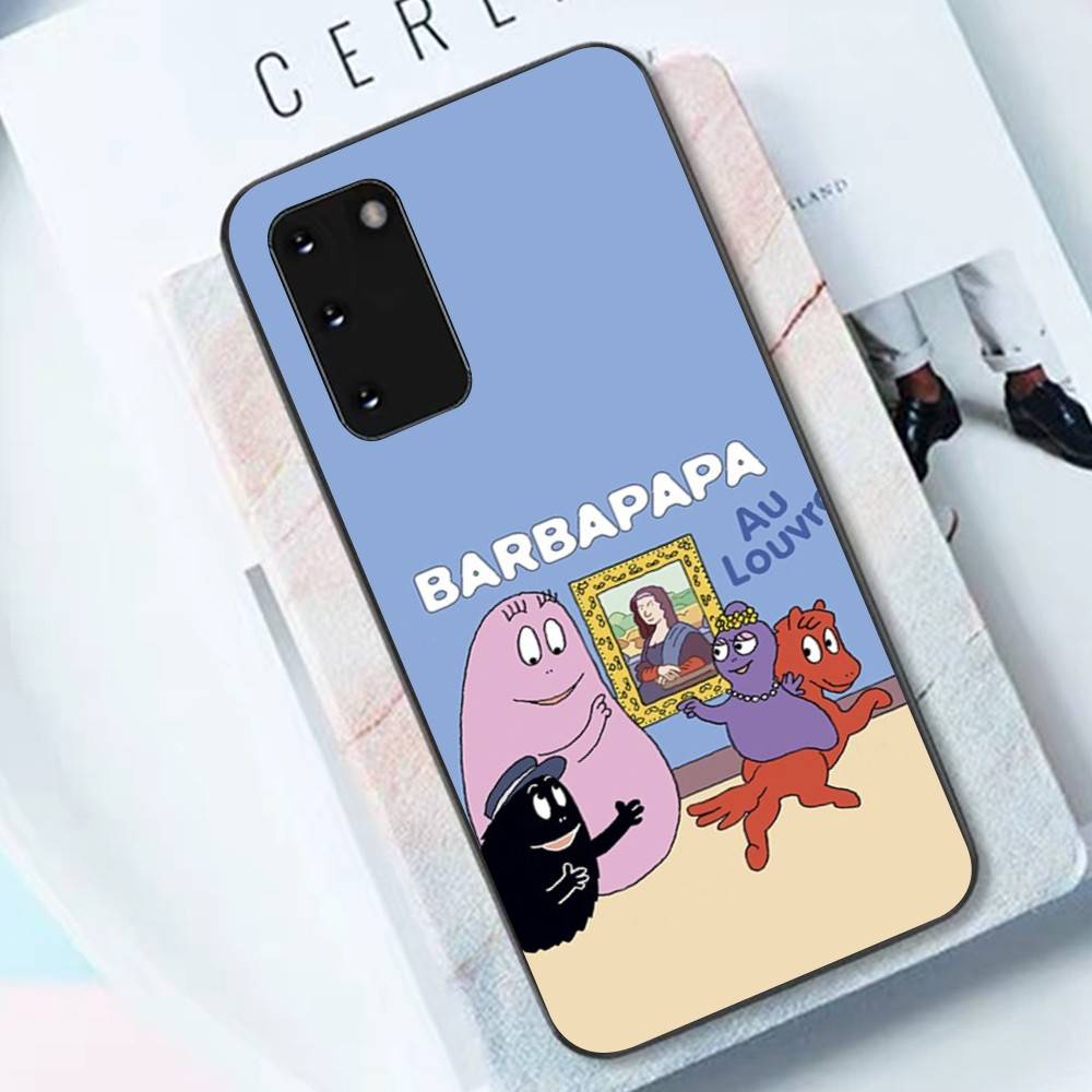 Cute Cartoon Barbapapa Phone Case For Samsung S 24 Fe 25 Ultra Plus 20 Lite 21 30 22 23 24 22 Ultra 5G Fundas