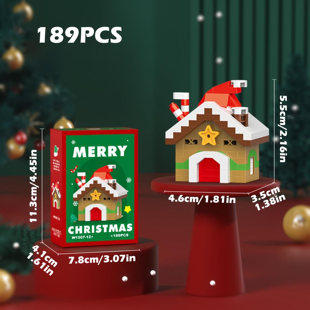 Christmas Block Toys Christmas Tree Elk Puzzle Santa Claus Gift Festive Christmas Block Set