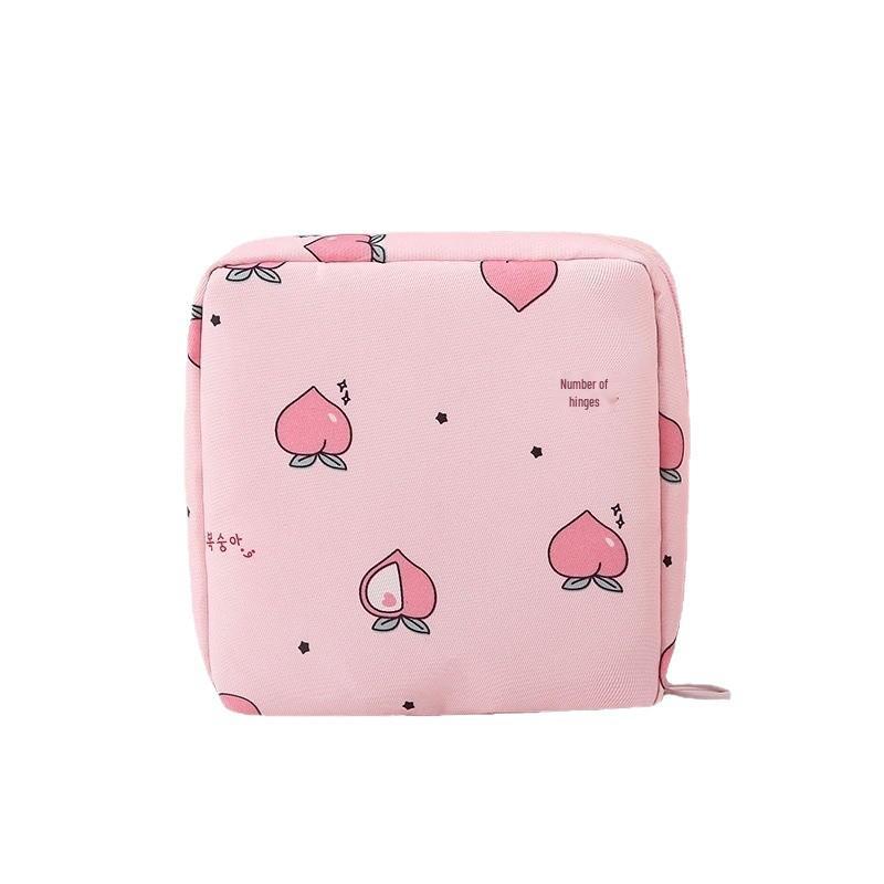 Portable Cartoon Sanitary Napkin and Makeup Storage Bag