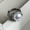 Xiaomi BF CLUB 925 Sterling Silver Ring For Women Jewelry Retro Black Stone Open Vintage Handmade Ring Allergy For Party Birthday Gift
