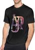 Ajr Texture T Shirt Printed Black Graphic Top Tee for Men