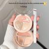 NOVO Flawless Three-Color Concealer Palette: Covers Dark Circles, Acne Scars, Freckles - Waterproof Contour & Highlight.