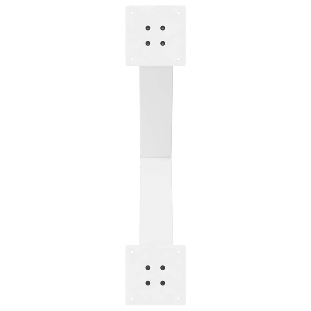 Vidaxl Dining Table Legs, 2 Pcs, White, 80X(72-73) Cm, Steel