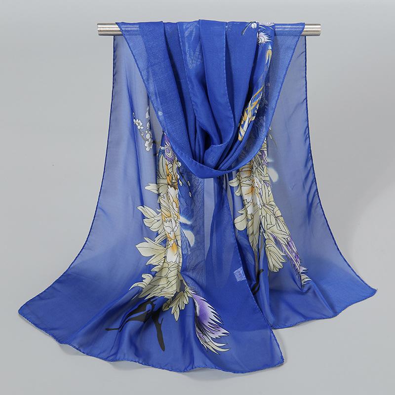 1Pc Muslim Chiffon Hijab Scarf For Women Summer Print Thin Scarves Soft Shawl Foulard Viscose Autumn Female Sunscreen Wrap Shawl