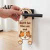 Decorative Door Knob Hanger Cat Warning Handle Sign, Wooden Cartoon Hanging Reminder, Pet Sign Safety Hanger, for Bedroom And Entryway Doors Cafe