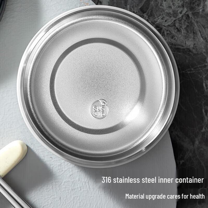 TAFUCO 3-lagige 2,5L Edelstahl 316 Isolier-Brotdose