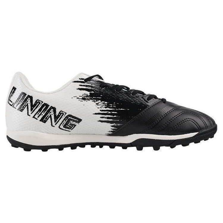 Li-Ning Artificial Turf AG (Rubber Short Studs) Slip-Resistant Durable Football Shoes Men Football Shoes White Black YSTT011-1