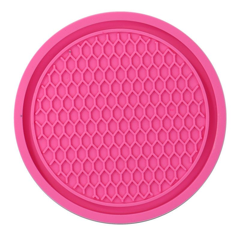 Podkładka pod kubek samochodowy, 2 szt. Uniwersalny samochodowy antypoślizgowy uchwyt na kubek osadzony w ozdobach, silikonowa podkładka, zestawy akcesoriów do wnętrza samochodu