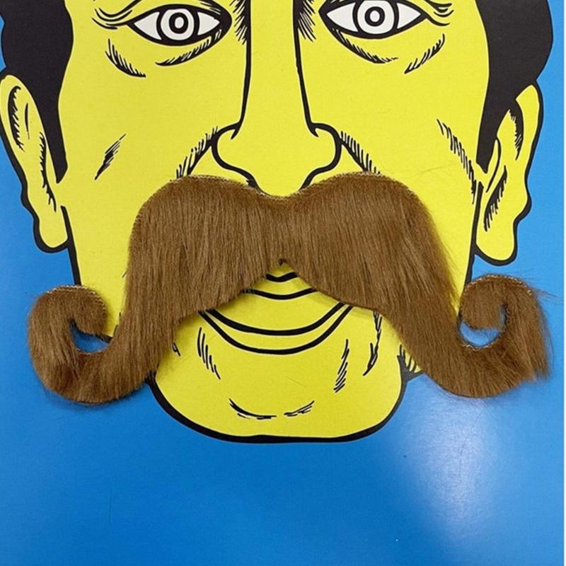 Fake Mustache Self Adhesive Novelty Fake Mustache,Fake Beard Mustache for Mustache Party Halloween Festival Performances