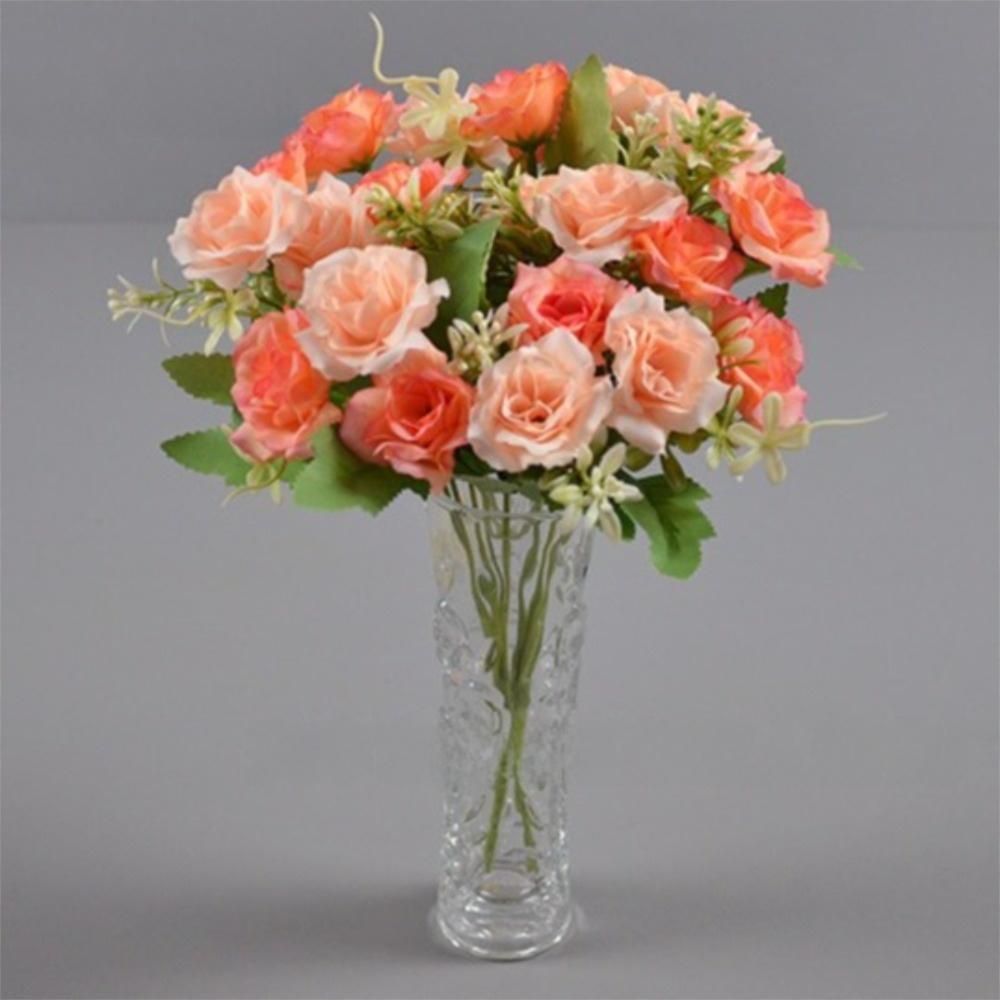 Realistic 10 Heads Artificial Rose Bouquet 32cm Silk Western-Style Floral Decor Artificial Flowers Home Decor