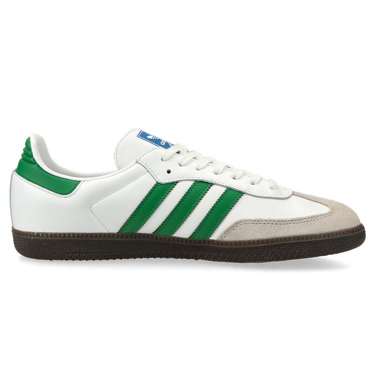 adidas Samba OG Біло-зелені кросівки унісекс Cloud-White Supplier-Colour IG1024