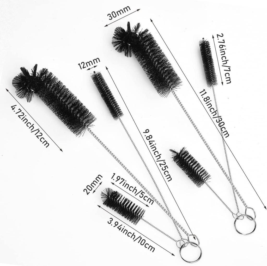 Multi-Functional Cleaning Brush Set: Bristle Brush, Bottle Brush, Cup Brush, Straw Brush
