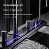 Feiyu Blue Whale 304 Stainless Steel Kitchen Sink with Pull-out Waterfall Faucet, Large Single Bowl for Washing Vegetables