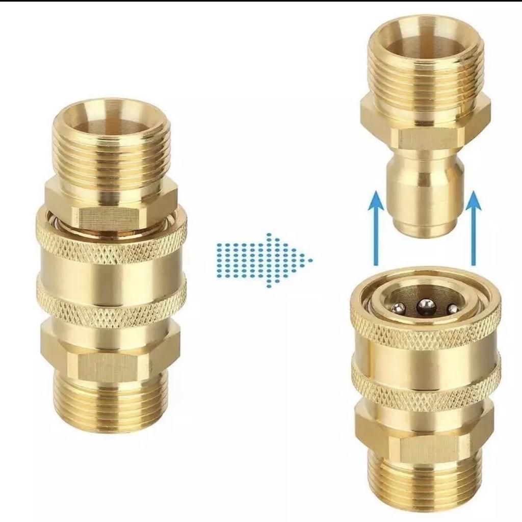 High Pressure Water Gun Quick Connect Fitting Brass Connector For Car Wash And Pressure Washer