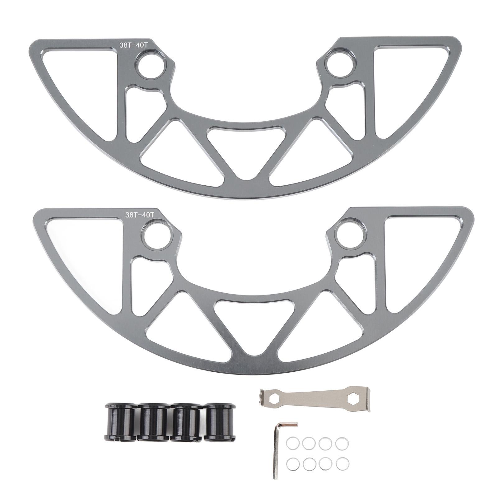 

Cycle Chainring Guard Aluminum Alloy 104BCD Cycle Sprocket Protector for 38 to 40T Positive Negative Ti Color