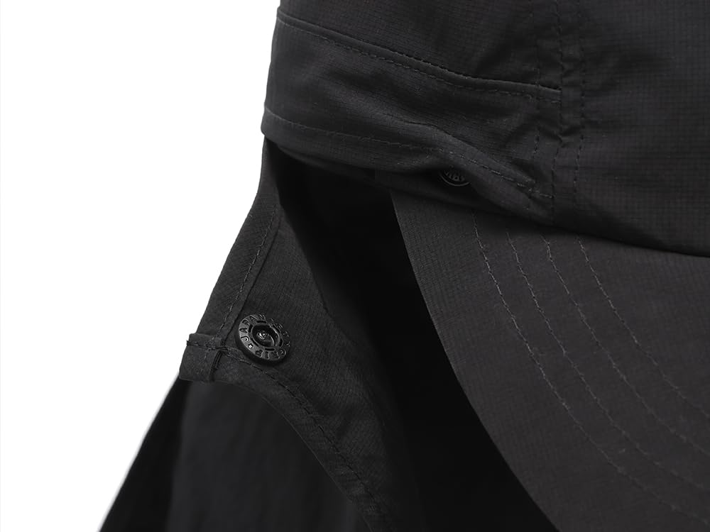 Snow Peak Sunshade Camp Cap Headwear Cap Hat for Men and Size M GS-S25MUFCC76 Women, Black,