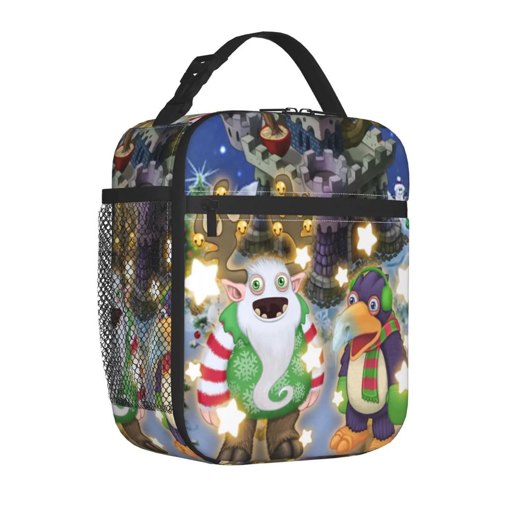 My Singing Monsters Characters Insulated Lunch Bag Leakproof Cartoon Anime Game Cooler Thermal Lunch Tote Kids School Children