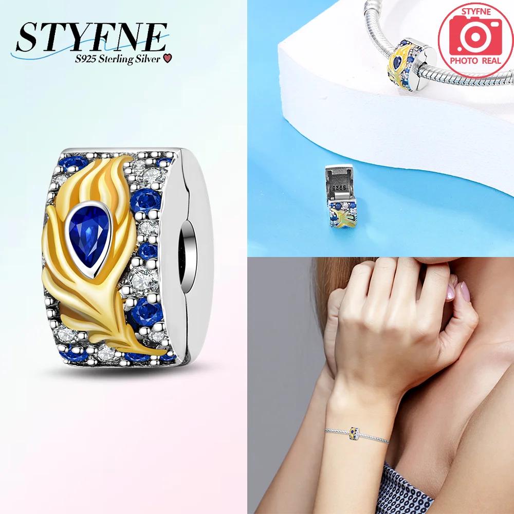 Original Copper Four-Leaf Clover Pink Zircon Snowflake Lock Charm Heart Beads Fit Bracelet Women Jewelry Diy Gift Accessory