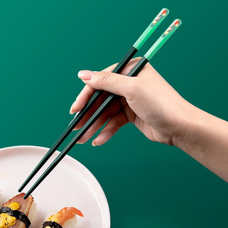 5Pairs Reusable Five-Color Dining Chopsticks Sushi Food Multi Color Chop Sticks Household Tableware Utensils
