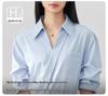 Women's Elegant V-Neck Lapel White Short-Sleeve Shirt, Chic Summer Style, Unique Design