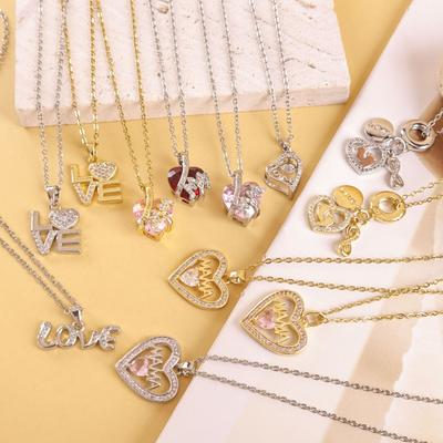 Necklace Mother's Day Love LOVE Design Sense Niche Necklace Female Versatile Clavicle Chain