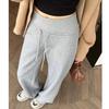 Black Sweatpants Women's Spring and Autumn Straight Autumn and Winter Trousers High Waist Casual Lazy Wind Loose Wide-legged Guard
