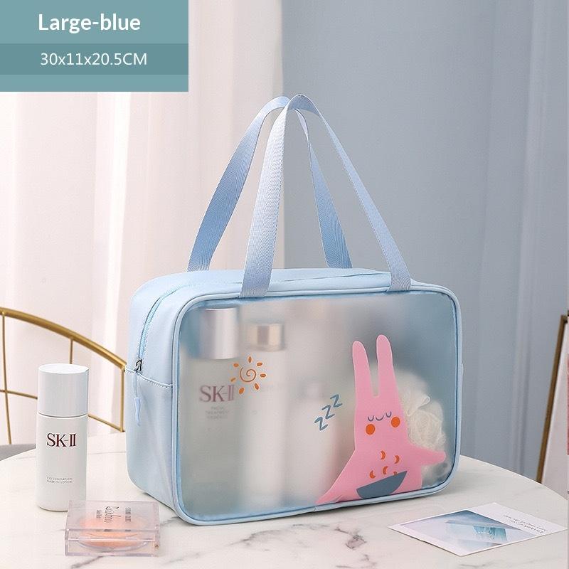 Waterproof Clear Cartoon Cosmetic Bag Storage Box Laundry Bag Travel Toiletries Storage Organizer