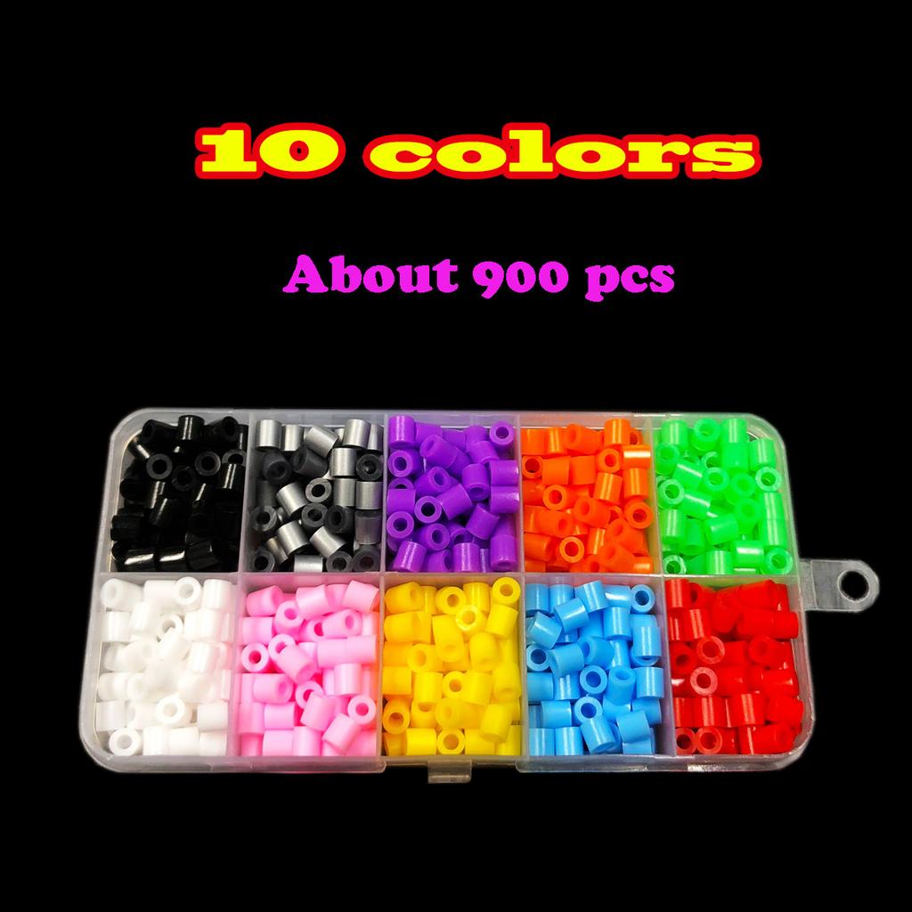 5mm Schmelzperlen Set Hama Perlen Box Bügelpapier Perlen, Steckplatte, Reichhaltiges Zubehör, Schmelzperlen für Mädchen Geschenke Lernspielzeug