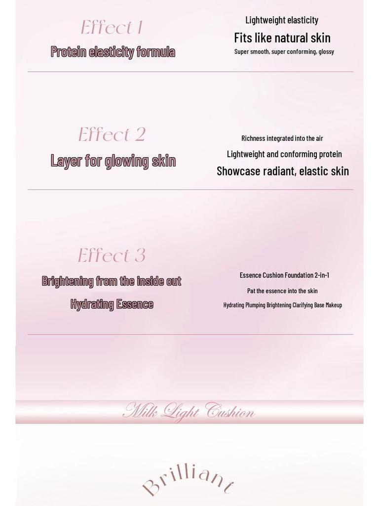 NOVO Milky Glow Long-lasting Cushion Foundation: Hydrating, Lightweight, Waterproof, Sweat-proof, Oil Control Concealer BB Cream