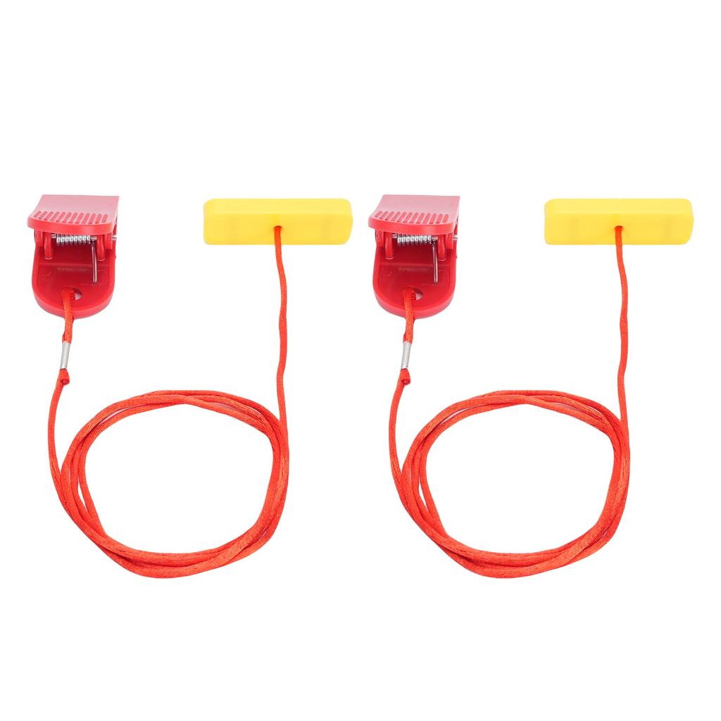 2 Pcs Treadmill Emergency Stop Switch 53x16mm Rectangular Dual Insert Treadmill Safety Key with Clamp