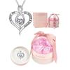I Love You Infinity Heart Pendant Necklace For Women Stylish Versatile Fashion Jewelry Gift