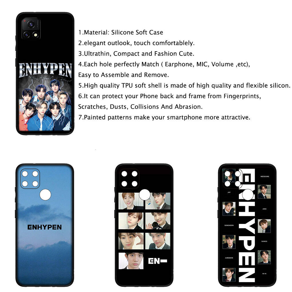 Cover for iPhone 17 16 15 Xiaomi Poco Redmi Note 14 13 12 11 Pro Max 9 16e Samsung Galaxy S25 S24 S23 A07 A17 OPPO Huawei ENHYPENs Kpop Phone Case
