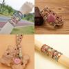Three Layer Winding Leather Beaded Bracelet With Agate Stones For Women Gift