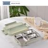Abay 304 Stainless Steel 3-Compartment Insulated Lunch Box