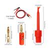 1 Pair 4Mm Banana Plug To Electric Hook Clip Test Cable Gold Plated 1M For Multimeter Test Leads Wire Connector Red Black