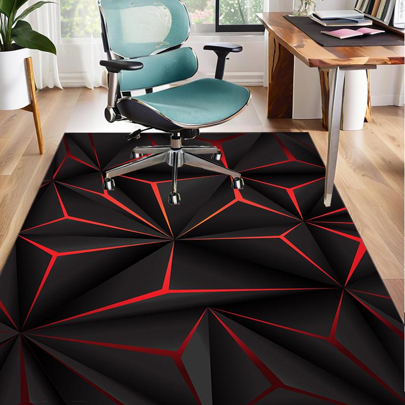 Checkerboard Distortion Pattern Office Rug Chair Mat, Entryway Carpet, Suitable for Front Door, Bedroom, Living Room, Desk, Holiday Gift