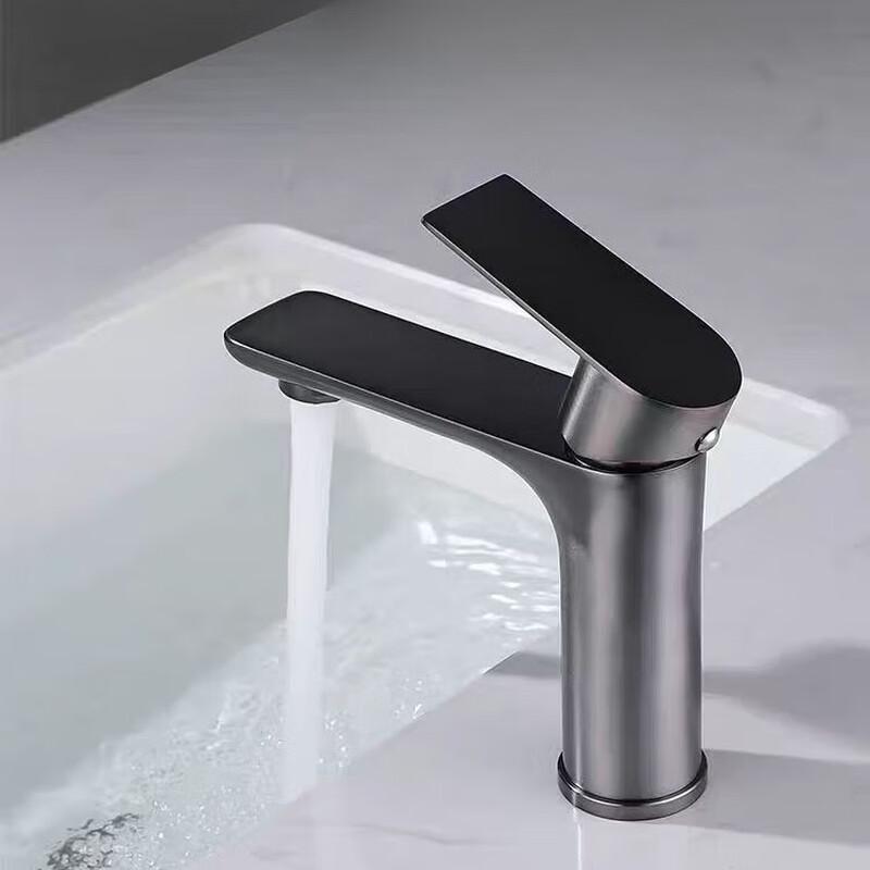 MDNG Gunmetal Grey Single Hole Basin Faucet