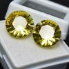 Natural Yellow Color Sapphire   20 Ct Round Cut Pair Loose Gemstone
