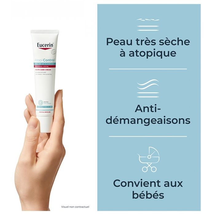 Crème - Eucerin - Atopi Control - 40ml - Hypoallergénique - Peaux sèches et sensibles