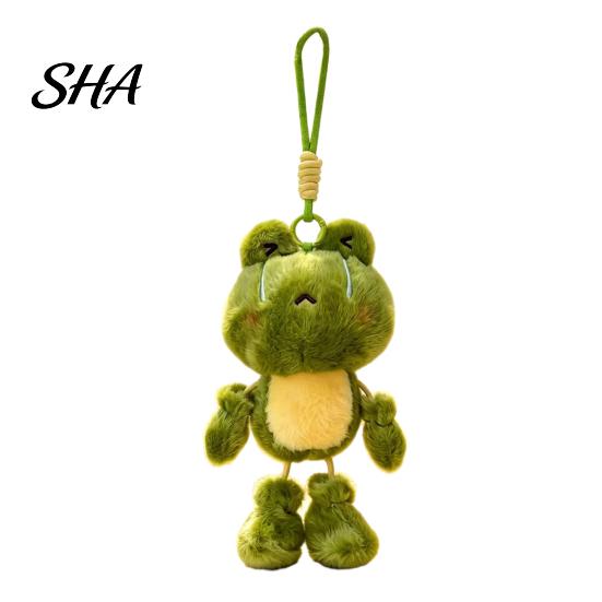 Small Backpack Accessory Funny Frog Plush Keychain with Fragrance & Movable Limbs, Soft Stuffed Animal Portable Key Pendant Bag Charm for Backpacks