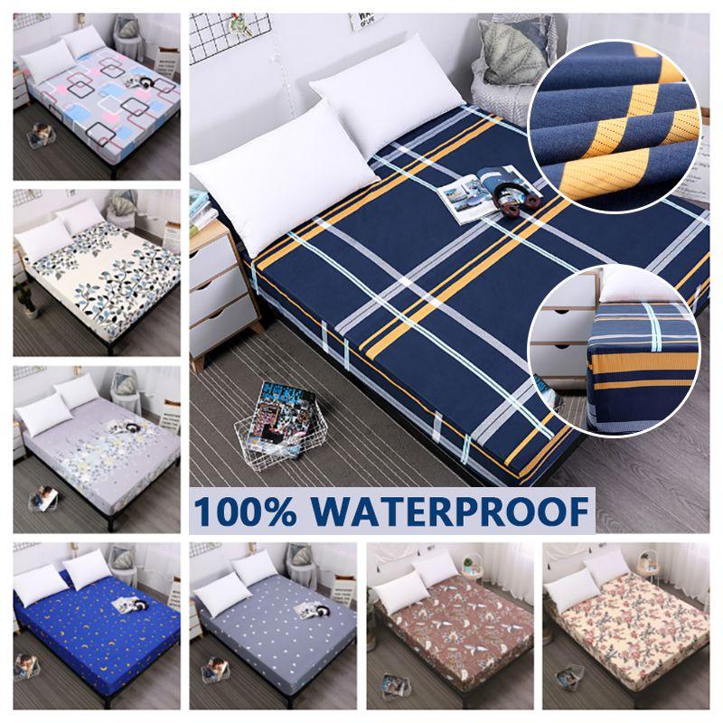 Wasserdichte Matratzenschutzhülle mit Blumenmuster, ideal für Babys und Haustiere, 30 cm Tiefe