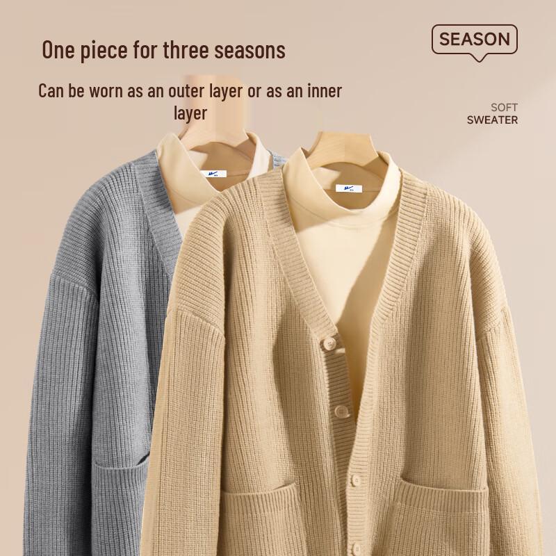 Warrior Men's Trendy V-Neck Knit Cardigan Sweater