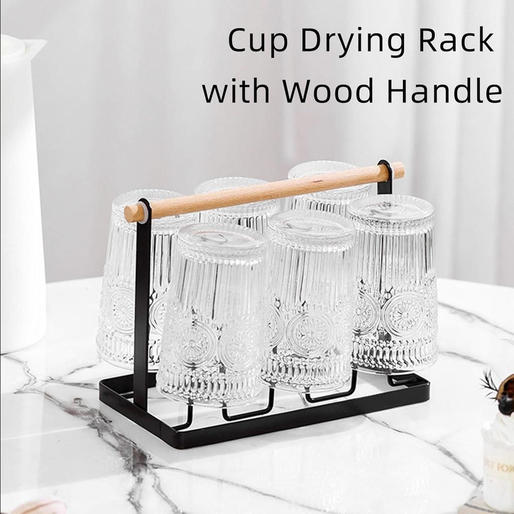 Simple And Stylish Glass Cup Organizer For Space Saving Cup Drying Rack Cup Holder Kitchen Mug