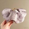 Korean Style PC Pleated Hair Claw Large Size Lightweight Mesh Flower Hair Clip Chic Tulle Material Shark Clip Party