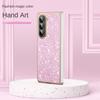 Plating Bling Glitter Phone Case For Samsung Galaxy Z Fold 7 6 5 4 Hard Plastic Shockproof Cover