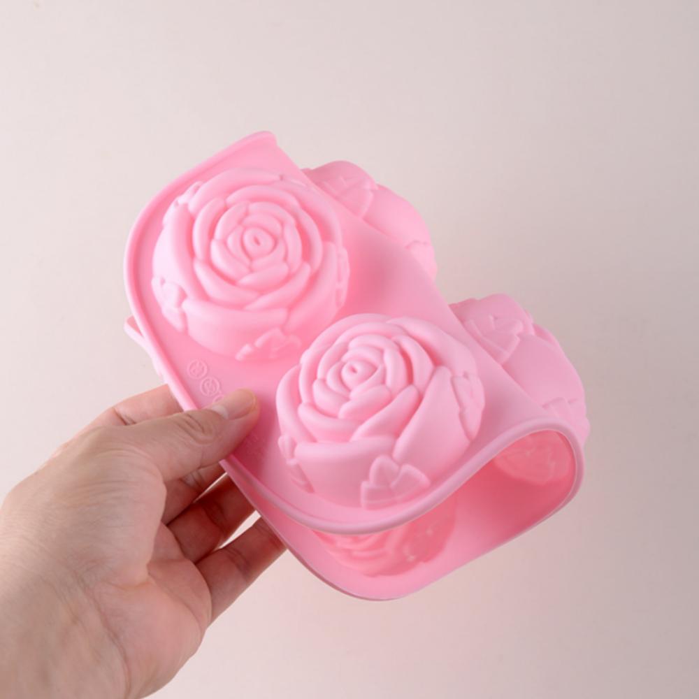 3D Rose Flower Silicone Mold Soap Mould Valentine's Day DIY Cake Chocolate Fondant Sugar Molds Baking Tools Handmade Craft
